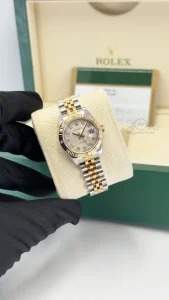 Rolex-datejust-28mm-Anniversary-diamond-steel-yellowgold-179313-3
