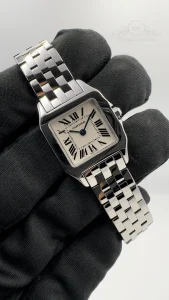 Cartier-Santos-Demoiselle-2698-stainless-steel-Ladies-quartz-20mm-2698-hand-