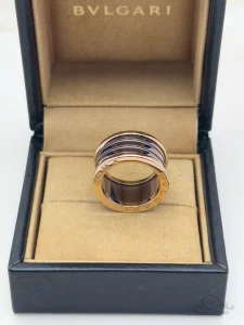 Bvlgari-B.zero1-Ring-4Bands-Roma-Bronze-Ceramic-AN856887-Authentic