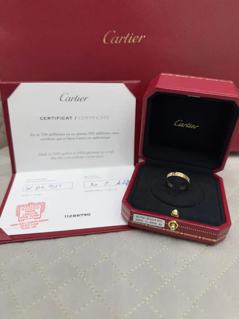 Cartier-love-Wedding-Band-B4085200-Rose-Gold-49-Certificate