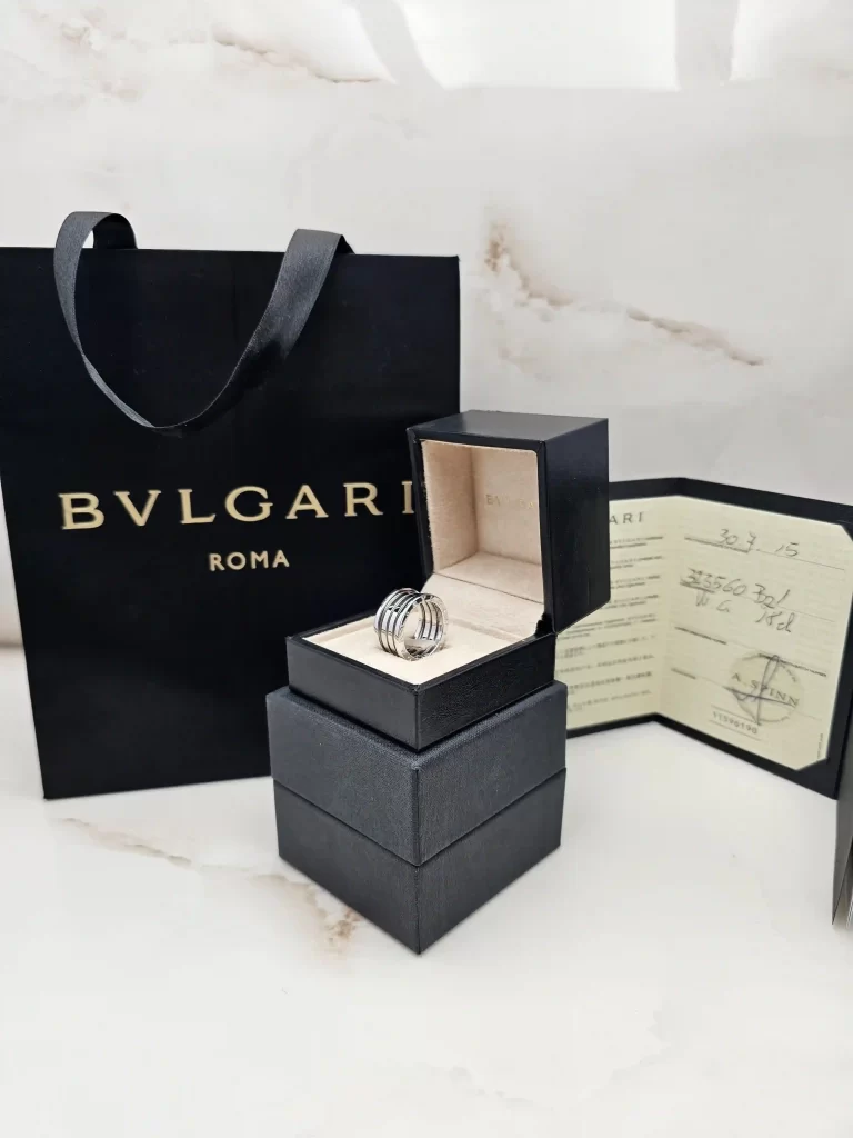 Bvlgari-B.zero1-Four-Band-Ring-323560-18k-White-Gold-Authentic