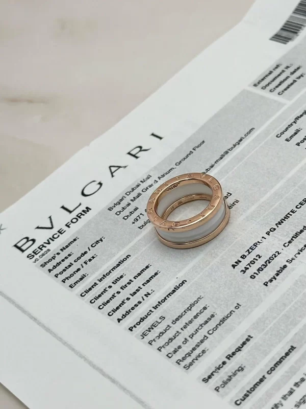 Bvlgari-B.zero1-Two-Band-Ring-347021-White-Ceramic-18k-Rose-Gold-Polish