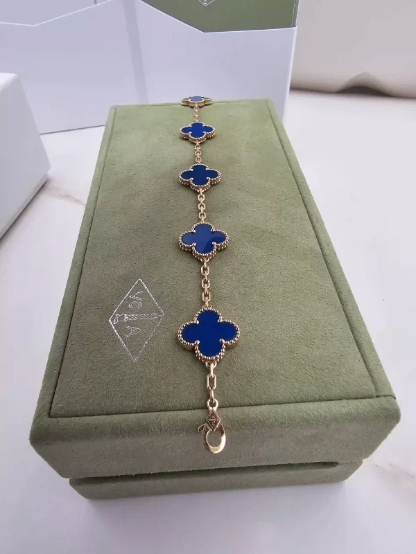 Van-Cleef-Arpels-Vintage-Alhambra-Bracelet-VCARP34900-18k-Gold-5-Motifs-Blue-AgateVan-Cleef-Arpels-Vintage-Alhambra-Bracelet-VCARP34900-18k-Gold-5-Motifs-Blue-Agate