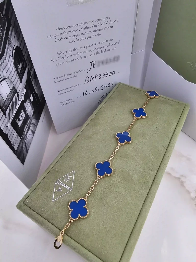 Van-Cleef-Arpels-Vintage-Alhambra-Bracelet-VCARP34900-18k-Yellow-Gold-5-Motifs-Original