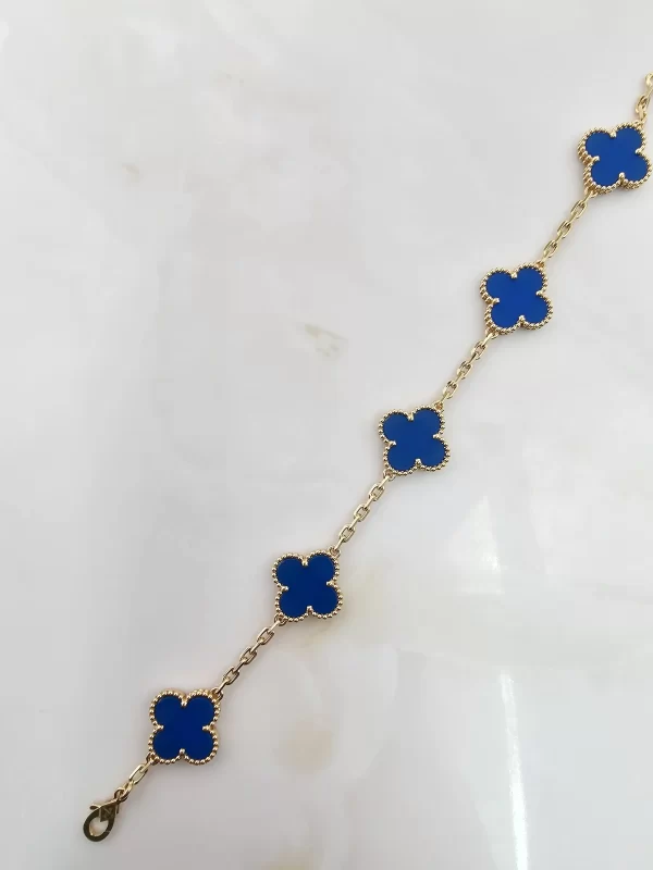 Van-Cleef-Arpels-Vintage-Alhambra-Bracelet-VCARP34900-18k-Yellow-Gold-5-Motifs-up