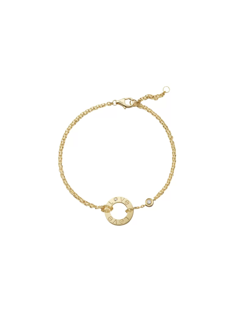 Cartier-Love-Bracelet-B6038300-On-Chain-2-Diamonds-18k-Yellow-Gold