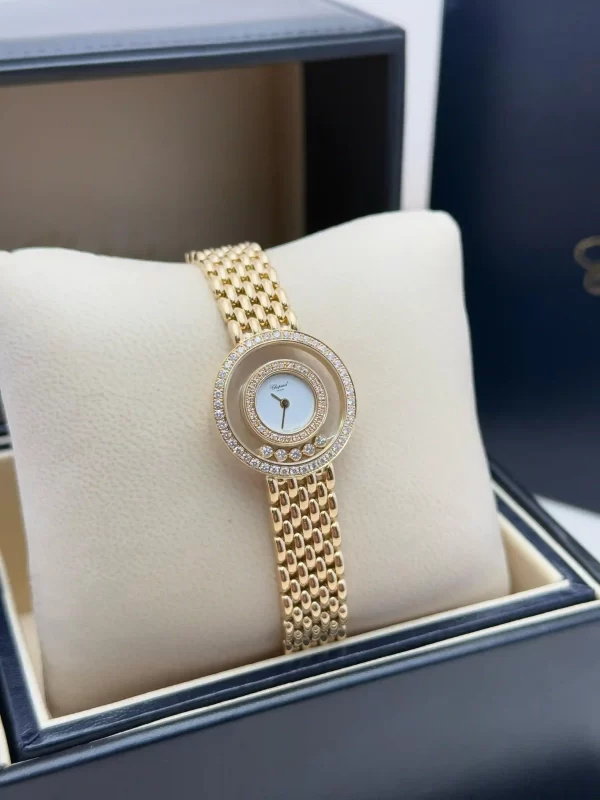Chopard-Happy-Diamonds-Watch-18k-Yellow-Gold-Authentic
