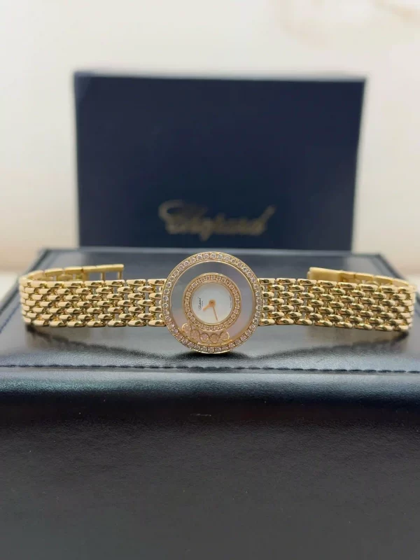 Chopard-Happy-Diamonds-Watch-18k-Yellow-Gold-Front