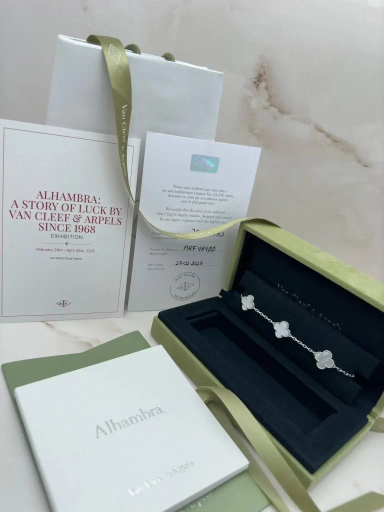 Van-Cleef-Arpels-Alhambra-Bracelet-VCARF48400-18k-White-Gold-5-Motifs-Original