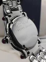 Vintage-Chopard-Happy-Sport-Watch-Stainless-Steel-Diamonds-White-MOP-Dial-Small-Back-Case