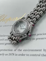 Vintage-Chopard-Happy-Sport-Watch-Stainless-Steel-White-MOP-Dial-Small-Model-Quartz