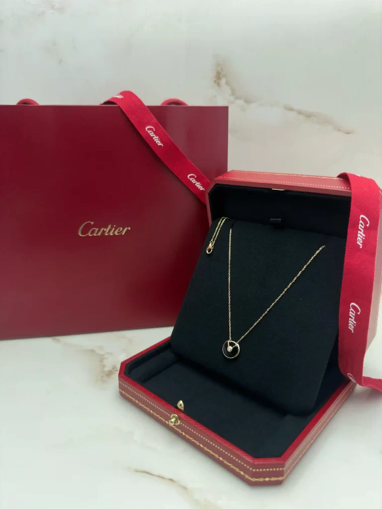 Cartier-Amulette-Necklace-B3047200-XS-Model-18k-Rose-Gold-Onyx-Authentic