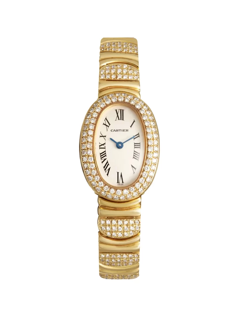 Cartier-Baignoire-Watch-2368-Mini-Size-18k-Yellow-Gold-Diamonds-Quartz