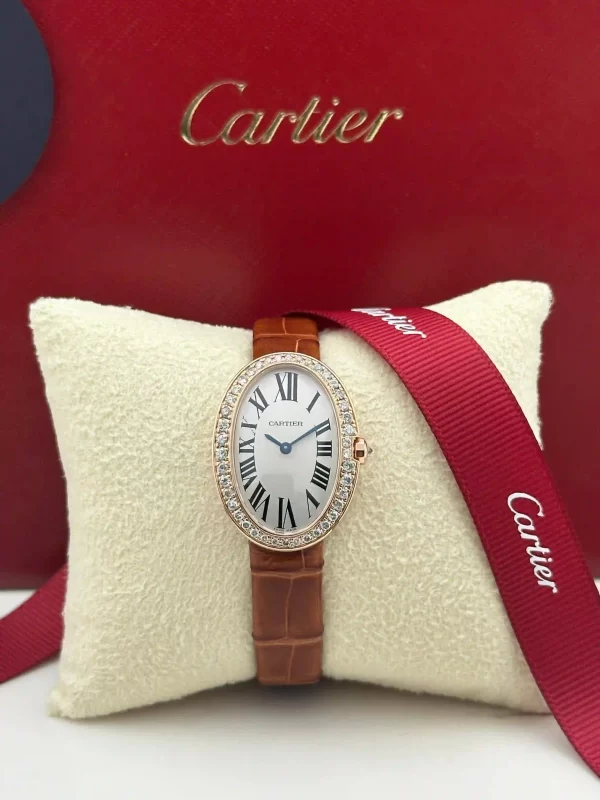 Cartier-Baignoire-watch-3064-18k-Rose-Gold-Diamonds-Front