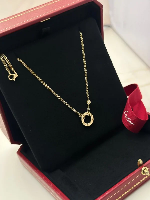 Cartier-Love-2-Diamonds-Pendant-B7219500-18k-Yellow-Gold