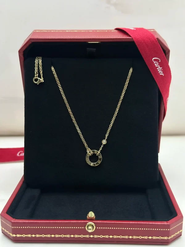 Cartier-Love-2-Diamonds-Pendant-B7219500-18k-Yellow-Gold-Front-Box
