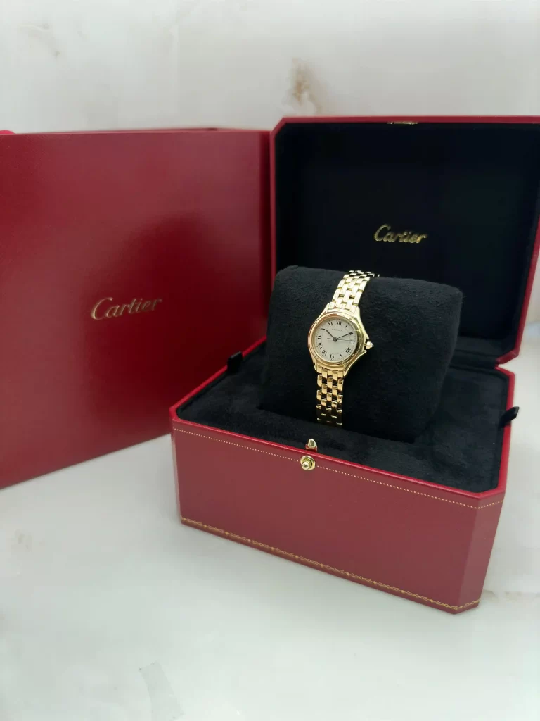 Cartier-Panthere-Cougar-887906-18k-Yellow-Gold-Silver-Dial-Original