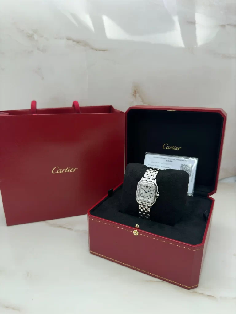 Panthere-De-Cartier-Watch-W4PN0008-Medium-Model-Diamonds-Steel-Authentic