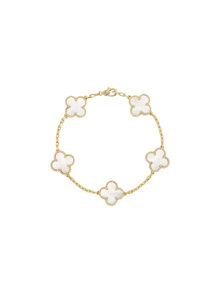 Van-Cleef-Arpels-Vintage-Alhambra-Bracelet-VCARA41800-18k-Yellow-Gold-Mother-Of-Pearl