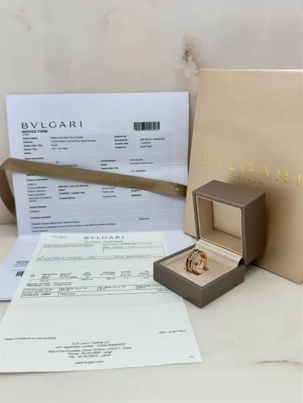 Bvlgari-B.zero1-Ring-358241-18k-Rose-Gold-Black-Ceramic-Authentic