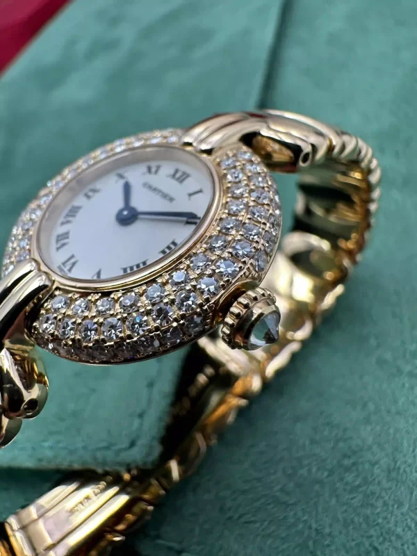 Cartier-Colisee-Ladies-Watch-8057922-Vintage-18k-Yellow-Gold-Diamonds-Crown