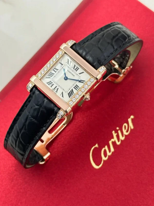 Cartier-Tank-Chinoise-Watch-2686-Diamonds-18k-Rose-Gold-Leather-Strap