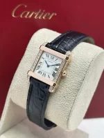 Cartier-Tank-Chinoise-Watch-2686-Diamonds-18k-Rose-Gold-Leather-Strap-Side