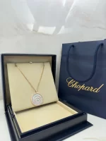 Chopard-Happy-Spirit-Pendant-795014-Jumbo-Size-3-Line-Chain-18k-Rose-White-Gold-Box