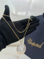 Chopard-Happy-Spirit-Pendant-795014-Jumbo-Size-3-Line-Chain-18k-Rose-White-Gold-Hand