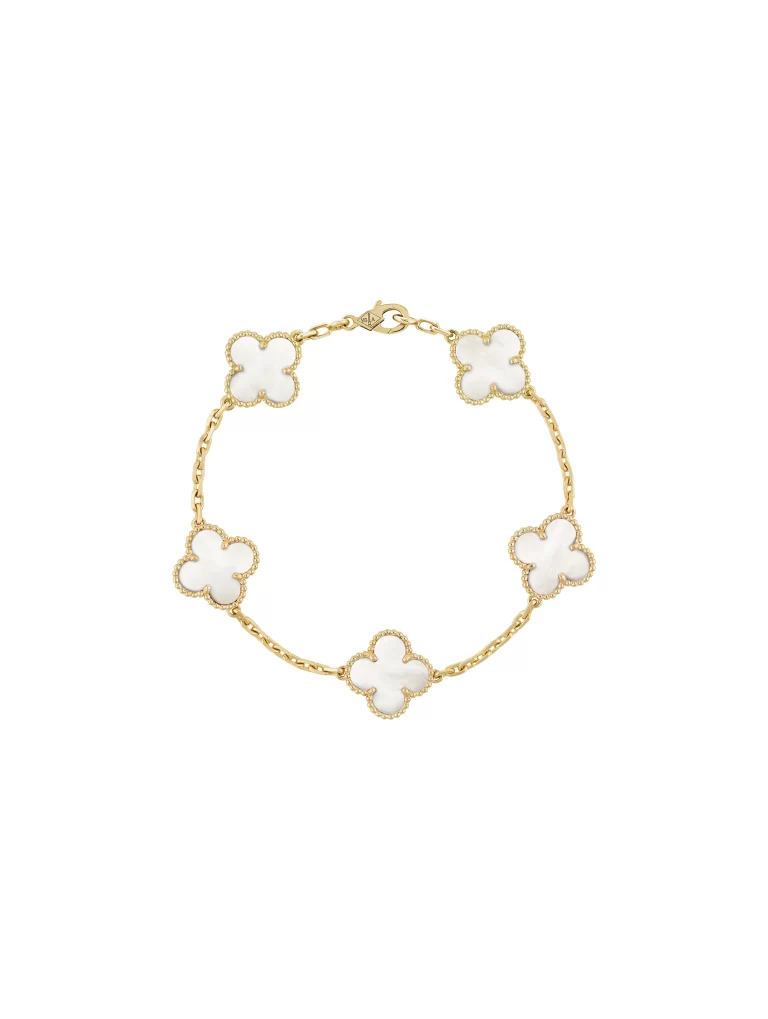 Van-Cleef-Arpels-Alhambra-Bracelet-VCARA41800-18k-Yellow-Gold-White-Mother-Of-Pearl-19