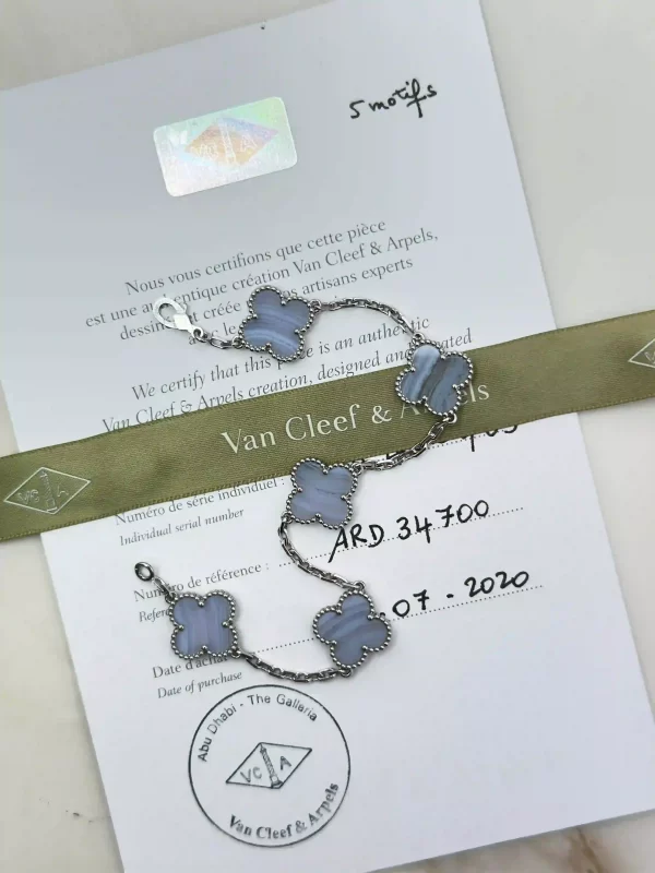 Van-Cleef-Arpels-Vintage-Alhambra-Bracelet-5-Motifs-VCARD34700-18k-White-Gold-Certificate