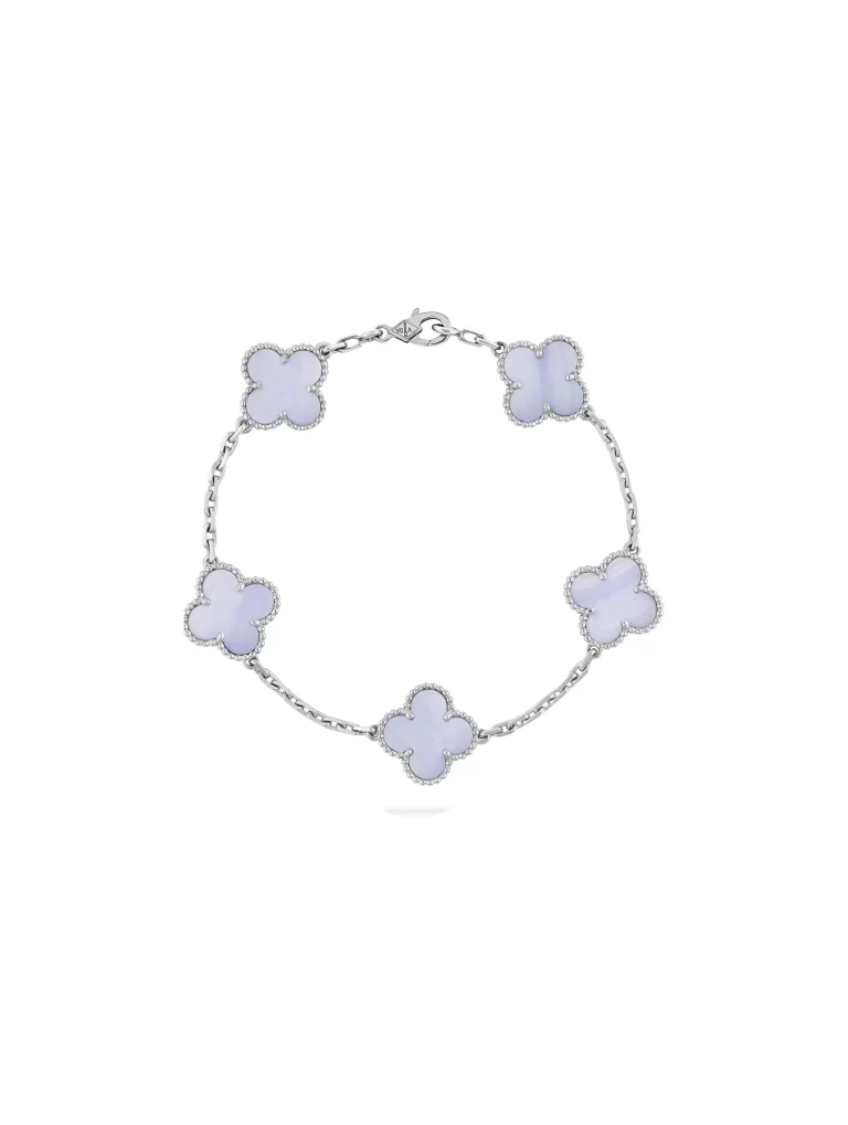 Van-Cleef-Arpels-Vintage-Alhambra-Bracelet-5-Motifs-VCARD34700-18k-White-Gold-Chalcedony-19