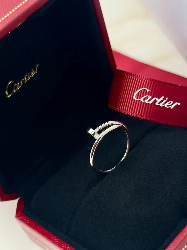 Cartier-Juste-Un-Clou-Ring-Small-Model-CRB4226057-18k-White-Gold-Box