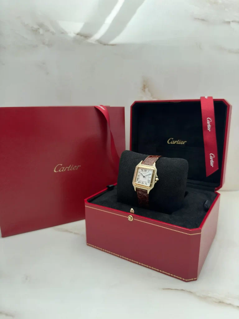 Cartier-Panthere-Classique-Et-Figaro-Watch-887968-Large-Model-18k-Yellow-Gold-Diamonds-Authentic