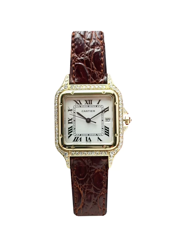 Cartier-Panthere-Classique-Et-Figaro-Watch-887968-Large-Model-18k-Yellow-Gold-Diamonds-Leather