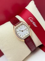 Cartier-Tortue-Ladies-Watch-1945-18k-Yellow-Gold-Diamonds-Leather