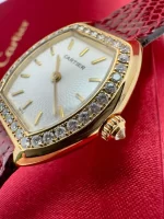 Cartier-Tortue-Ladies-Watch-1945-18k-Yellow-Gold-Diamonds-Leather-Crown