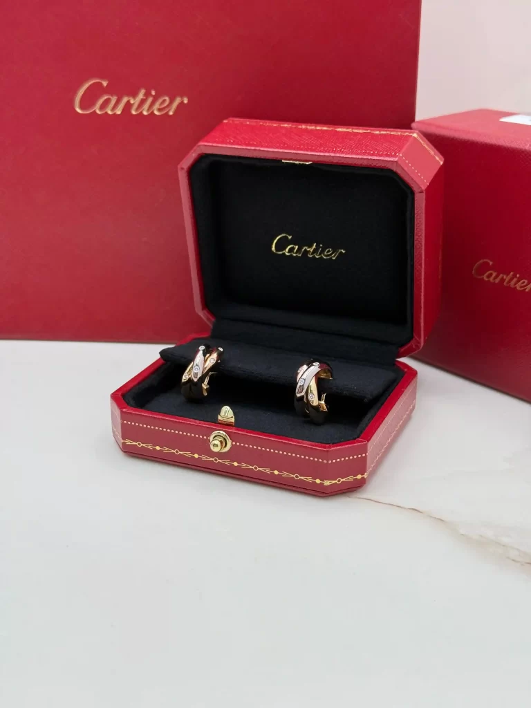 Cartier-Trinity-Earrings-3-Gold-B8031700-Diamonds-18k-Rose-White-Yellow-Box