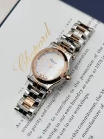 Chopard-Happy-Sport-Watch-8590-Stainless-Steel-Rose-Gold-Diamonds