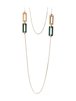 Chopard-Ice-Cube-Long-Necklace-18k-Rose-Gold-Green-Ceramic-Limited-Edition-120