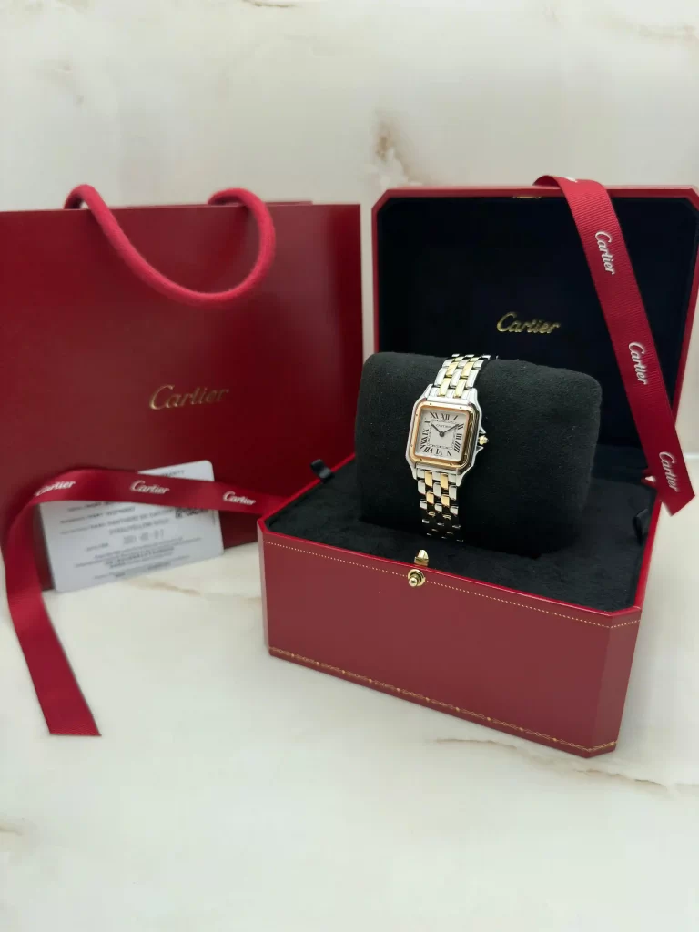 Panthere-De-Cartier-Watch-W2PN0007-Medium-Model-18k-Yellow-Gold-Steel-Authentic