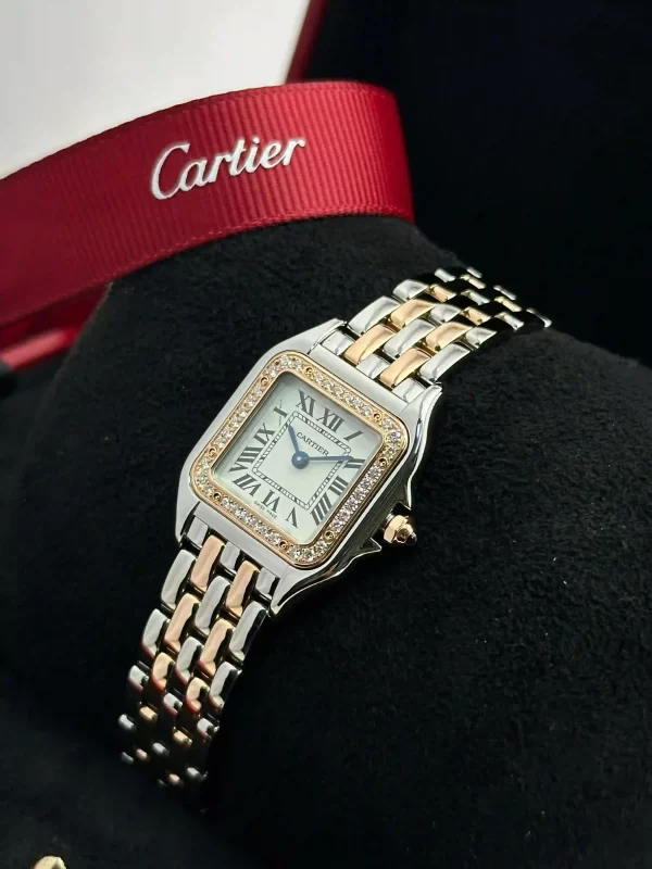 Panthere-De-Cartier-Watch-W3PN0006-Small-Model-18k-Rose-Gold-Stainless-Steel-Diamonds