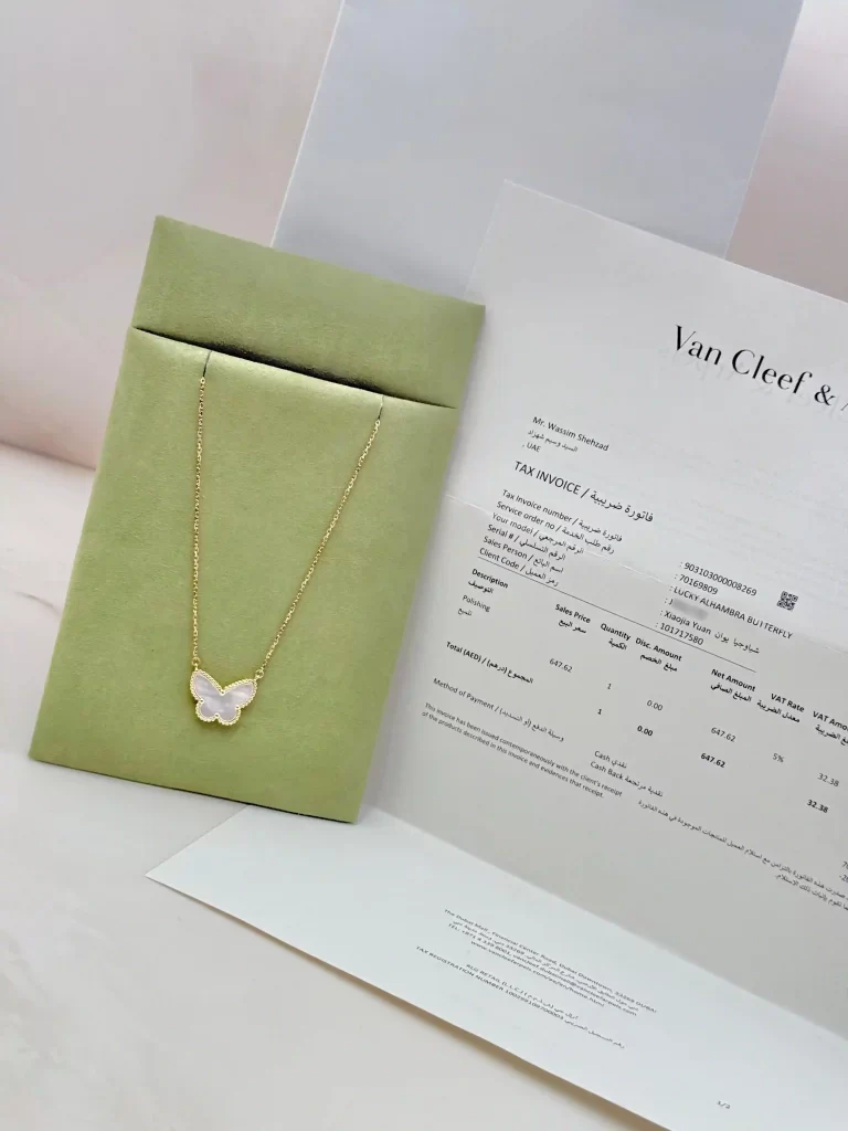 Van-Cleef-Arpels-Lucky-Alhambra-Butterfly-Pendant-VCARD99500-18k-Yellow-Gold-MOP-Authentic