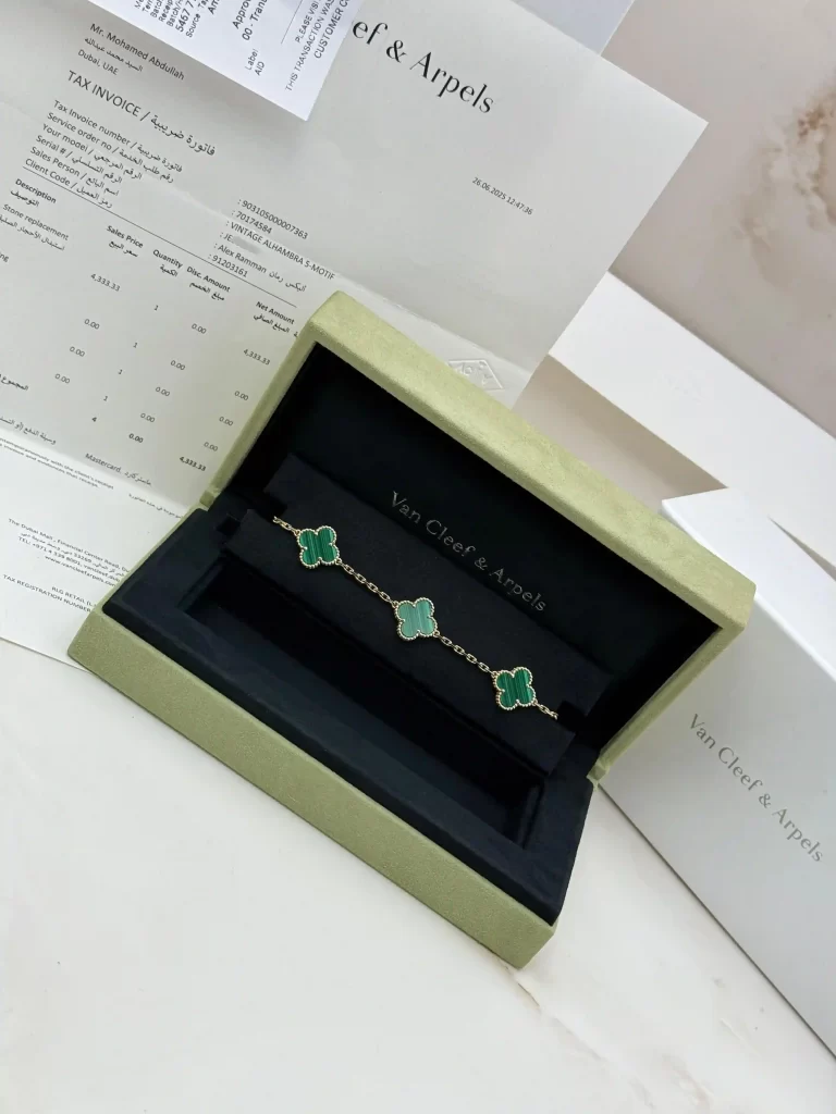 Van-Cleef-Arpels-Vintage-Alhambra-Bracelet-5-Motifs-VCARL80900-18k-Yellow-Gold-Original