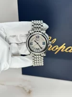 Vintage-Chopard-Happy-Sport-Watch-8347-Steel-Diamonds-Large-Model-MOP-Hand