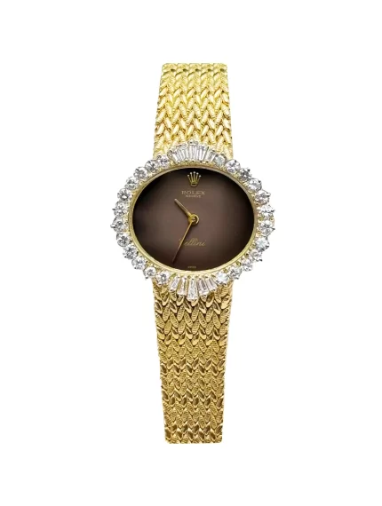 Vintage-Rolex-Cellini-Watch-18k-Yellow-Gold-Diamonds-Rare-Model-Quartz