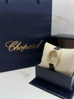 Chopard-Classic-Oval-Ladies-Watch-18k-Yellow-Gold-Leather-Diamonds-Original