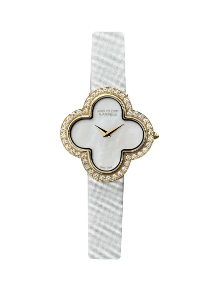 Van-Cleef-Arpels-Alhambra-Watch-ARF52800-18k-Yellow-Gold-Diamonds-MOP-Dial-Quartz