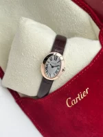 Cartier-Baignoire-Watch-Mini-Model-W8000017-18k-Rose-Gold-Silver-Dial