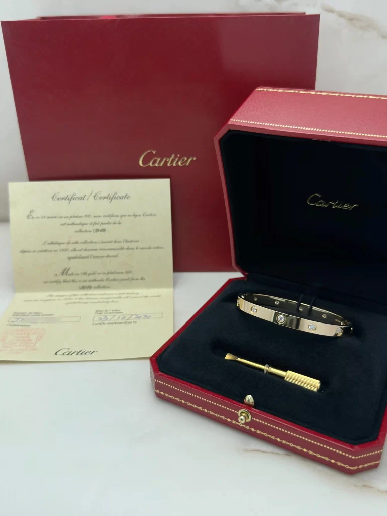Cartier-Love-Bracelet-10-Diamonds-Classic-Model-Authentic-Yellow-Gold